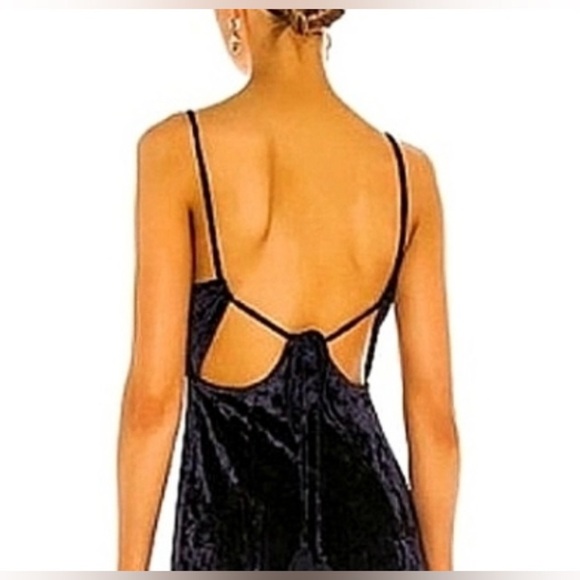 Free People Intimately Low Key Crush Velvet Cut Out Maxi Slip Dress - Picture 4 of 16